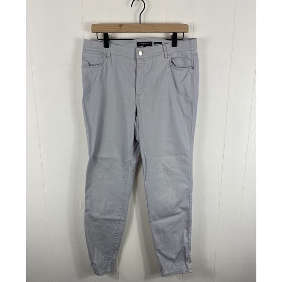 Lafayette 148 New York Mercer Pants Women 12 Blue Mid Rise Straight Leg Pockets - Picture 1 of 4